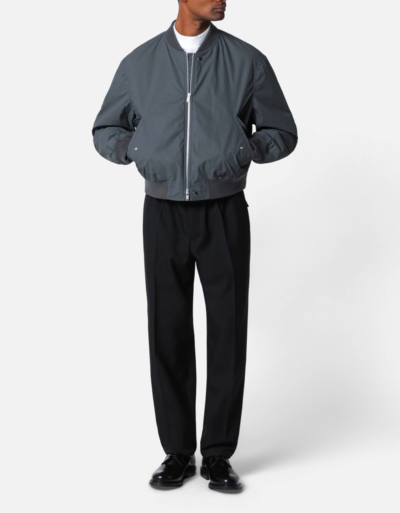 Jil Sander メンズコットンジップアップボンバージャケット (すべての