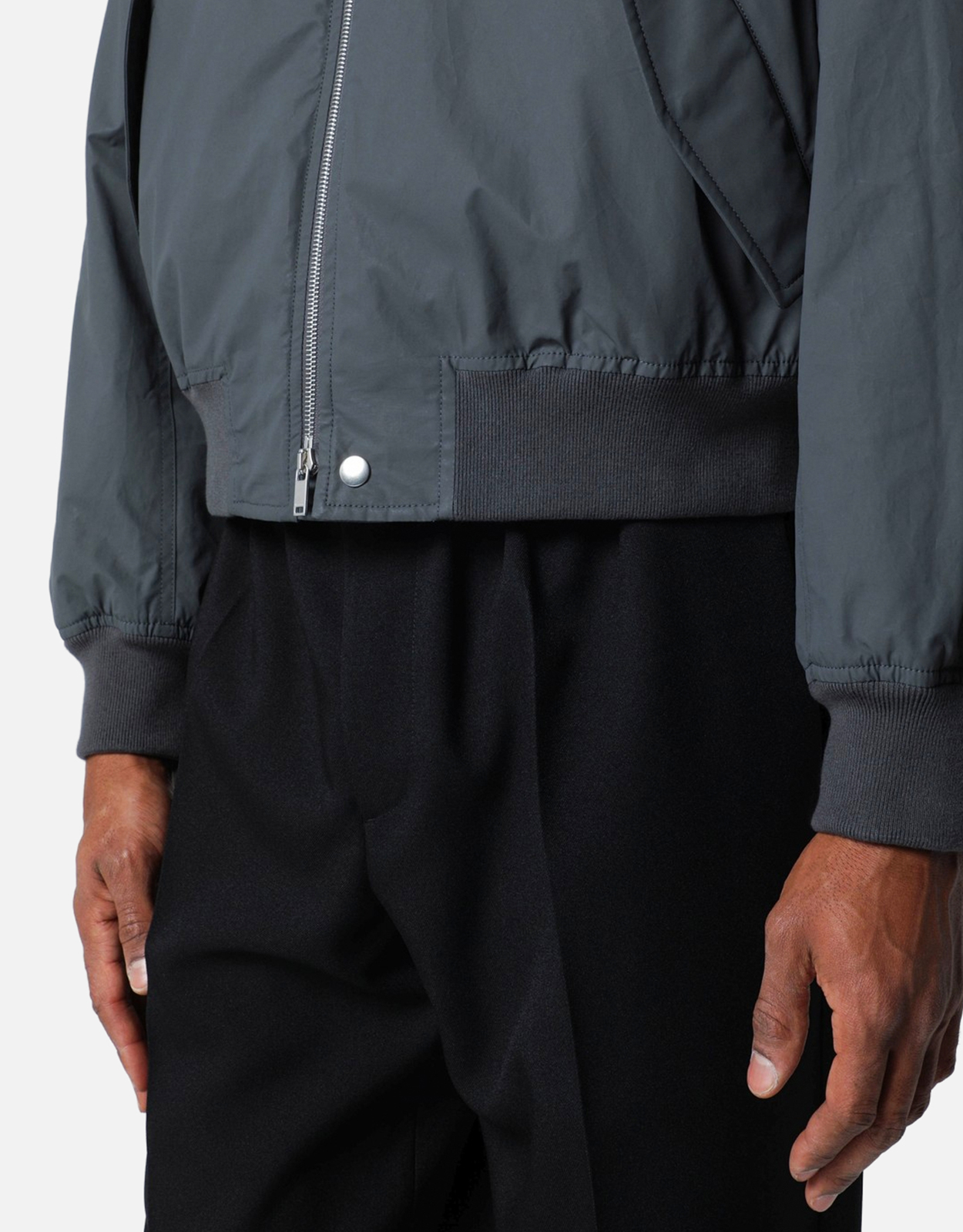 【あゆちゃん】JIL SANDER　フラノウール　ジップアップボンバー Jil Sander メンズコットンジップアップボンバージャケット (すべての
