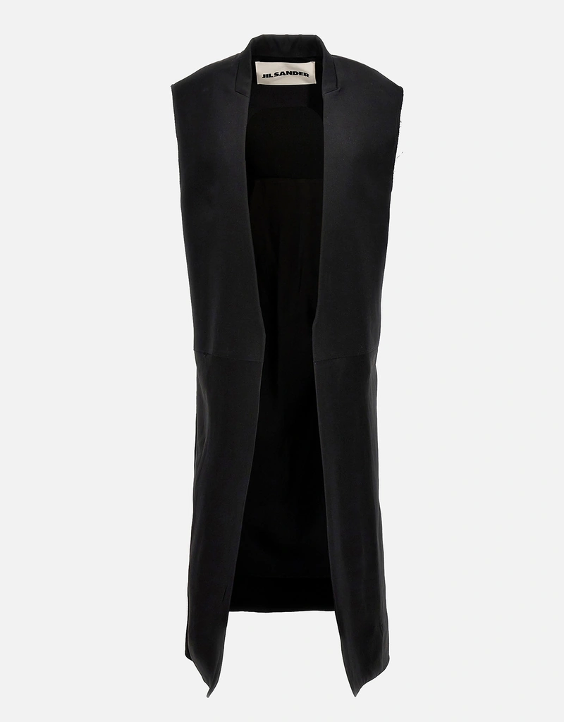 Jil Sander テーラード ウール&ビスコース ツーマテリアル Jil Sander テーラード ウール&ビスコース ツーマテリアル
