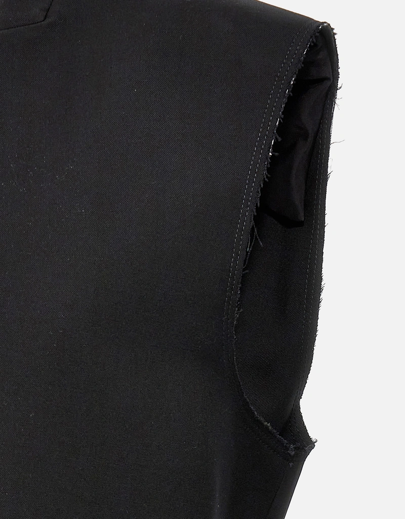 Jil Sander テーラード ウール＆ビスコース ツーマテリアル ロング