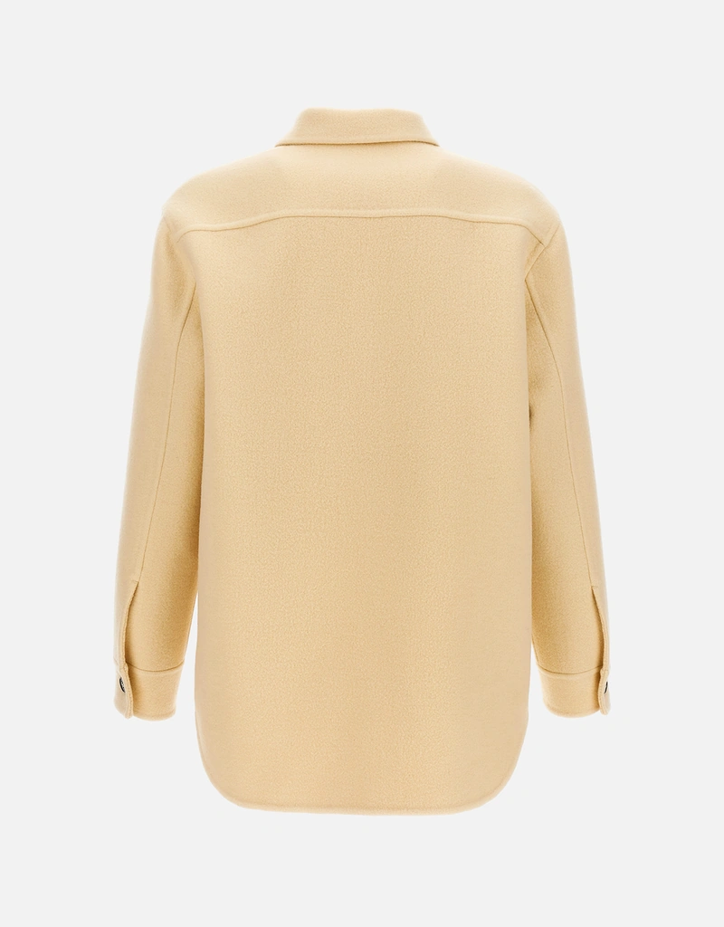Jil Sander Men's Wool Relaxed Fit Boxy Wool Overshirts () IFCHIC.COM Jil Sander Men's Wool Relaxed Fit Boxy Wool Overshirts () IFCHIC.COM