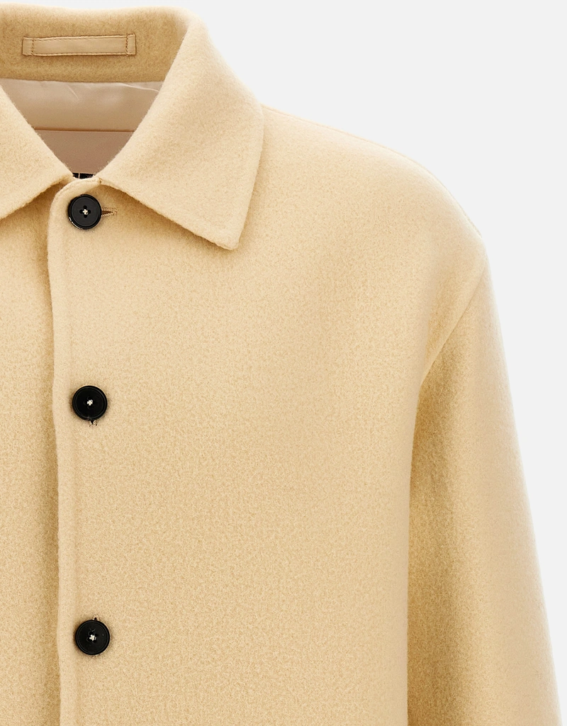 Jil Sander Men's Wool Relaxed Fit Boxy Wool Overshirts () IFCHIC.COM