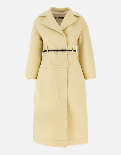 Jil Sander '02 ヴァージンウール 構造的 シングルブレスト ロング