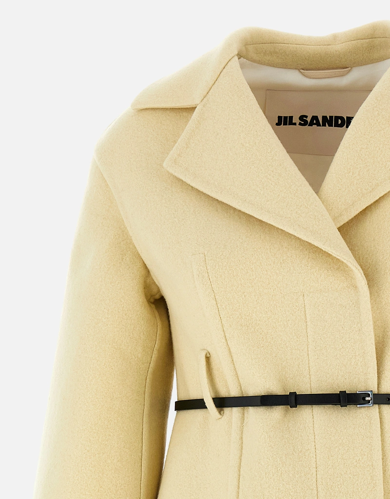 Jil Sander '02 ヴァージンウール 構造的 シングルブレスト ロング