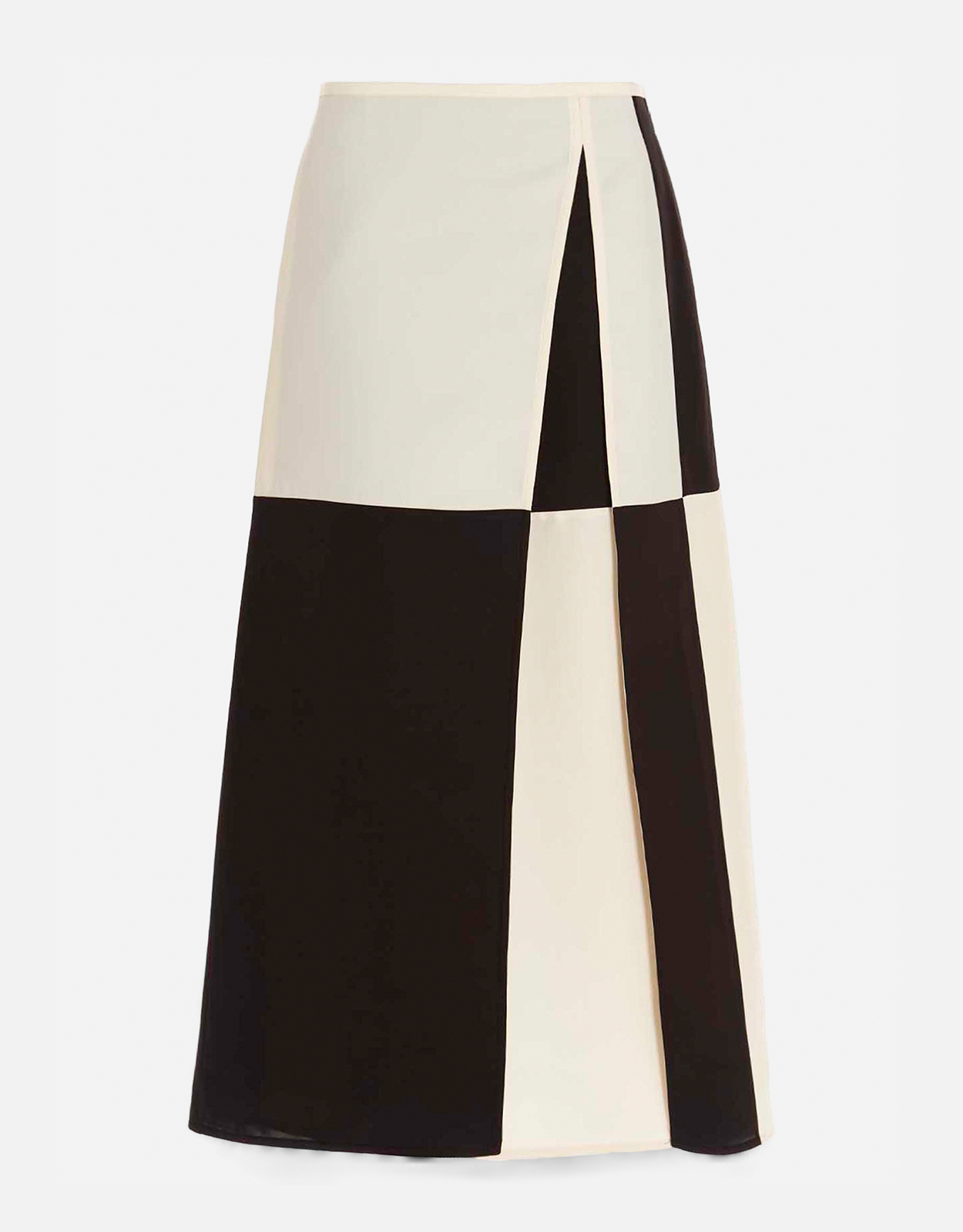 Jil Sander Jil Sander Color Block Viscose Silk Midi Skirts - DE 32　ジル・サンダー カラーブロック ビスコース シルク ミディ スカート - DE 32