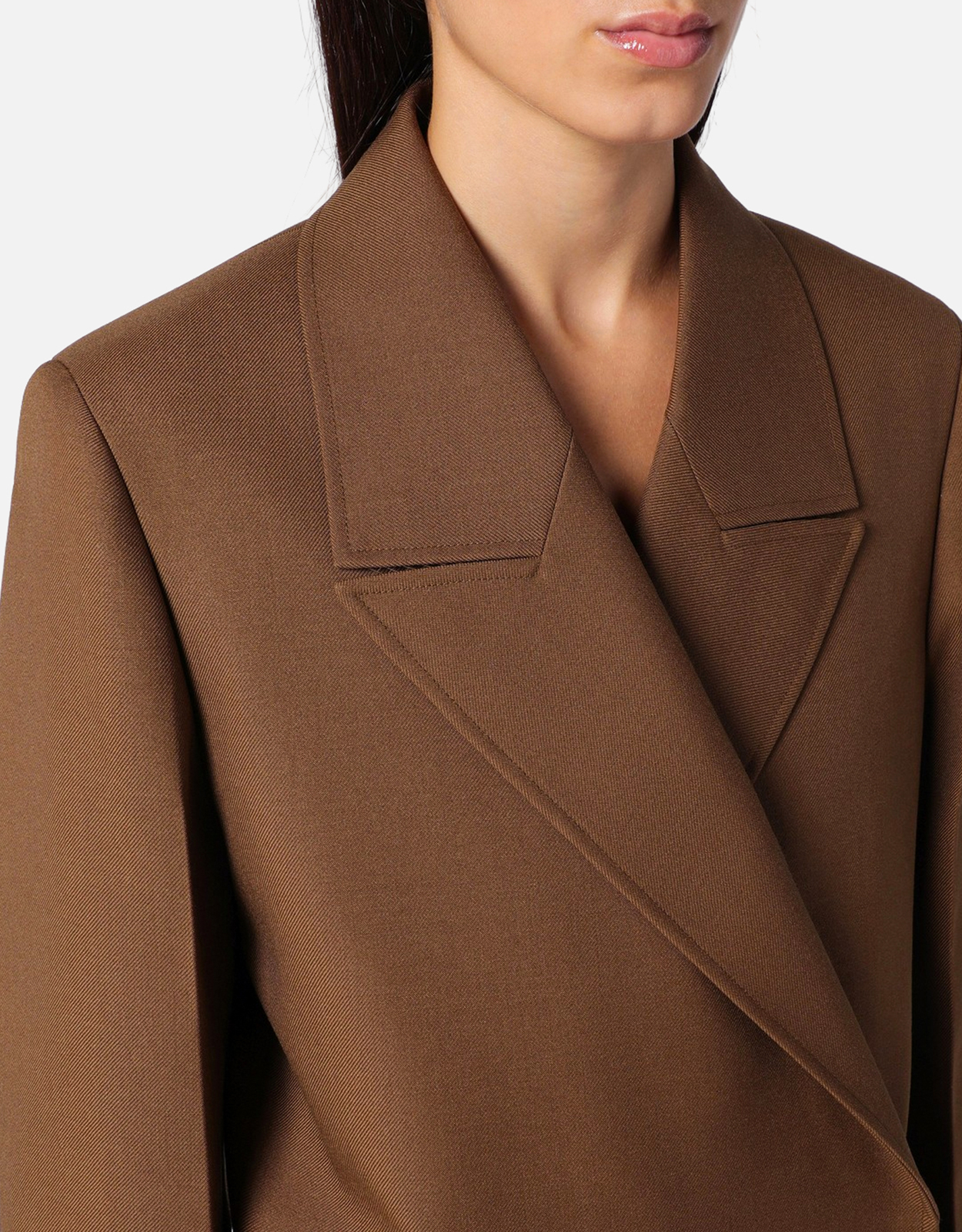 Jil Sander ブラウンウールダブルブレストジャケット (すべての新品