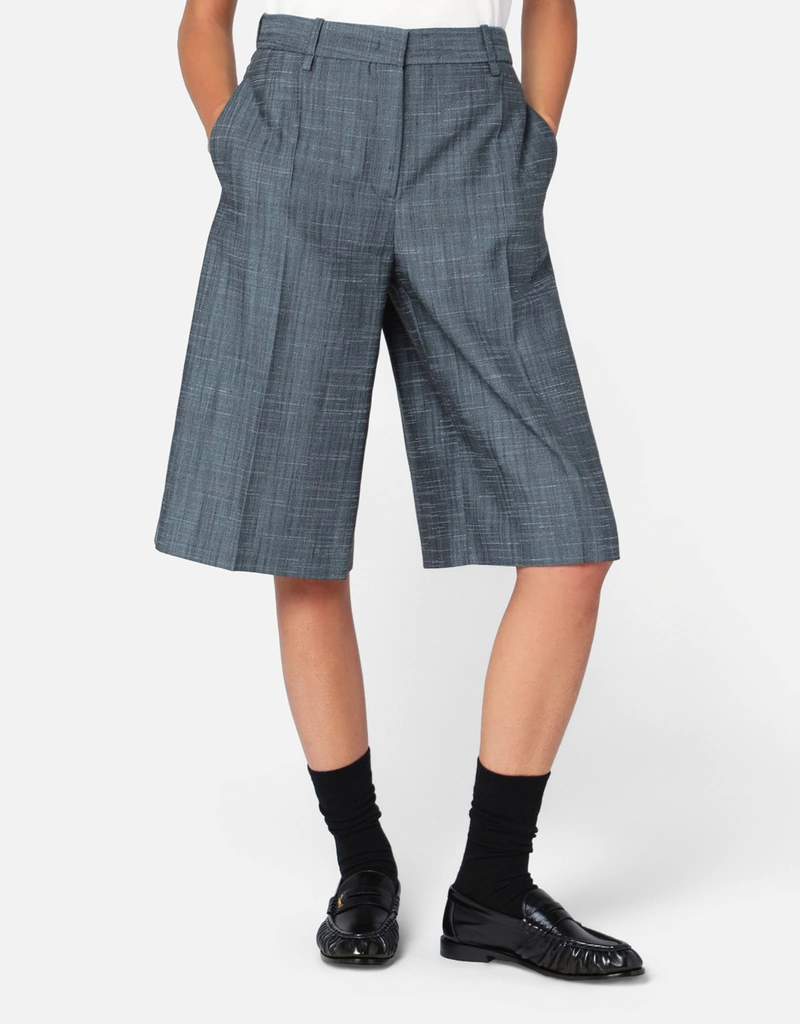 Jil Sander フラメ ウール リラックスフィット 膝丈 バミューダ