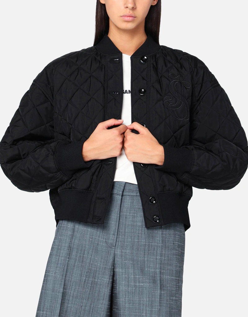 Jil Sander Quilted Black Bomber (All New In) IFCHIC.COM