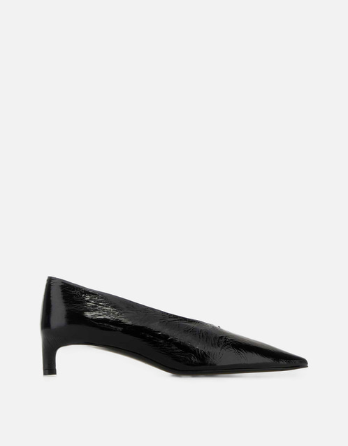 Jil Sander ブラックレザーポインテッドトゥパンプス () IFCHIC.COM