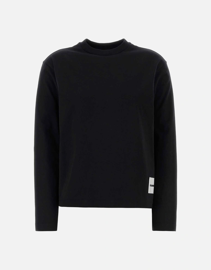 JIL SANDER 長袖Tシャツ　黒 Jil Sander マルチカラ—コットン長袖Tシャツセット (すべての新品