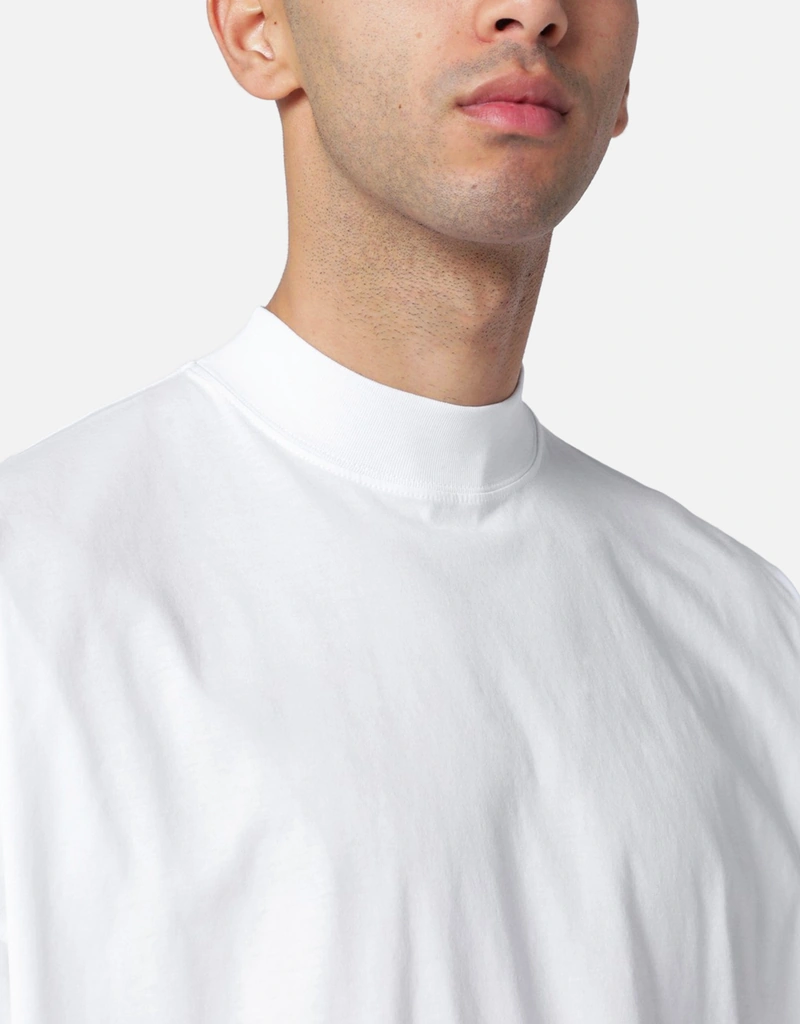 Jil Sander Men's Cotton Oversized Boxy Mock-Neck T-Shirt (Clothing