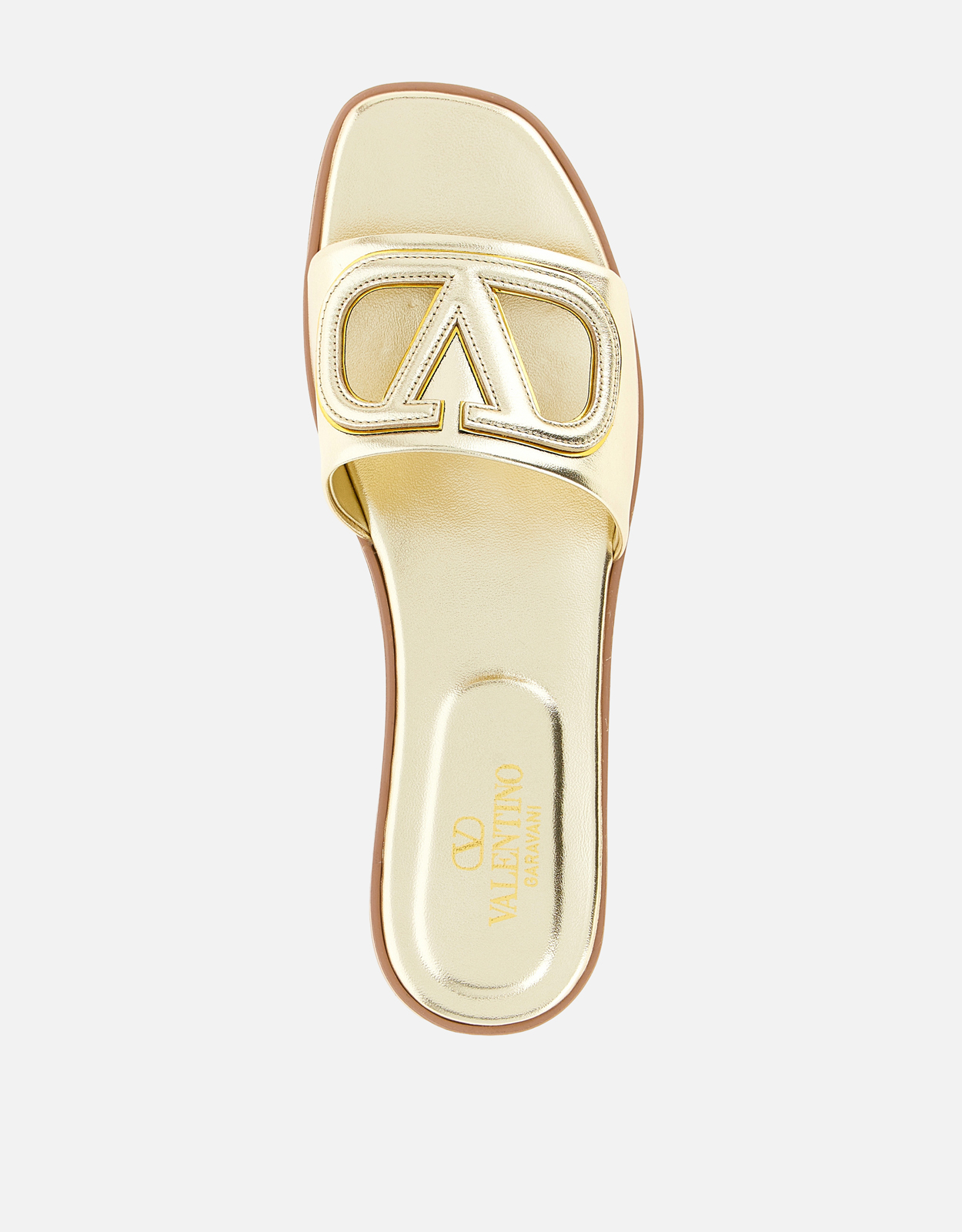 Valentino Garavani Vlogo Signature Calfskin Leather Slides