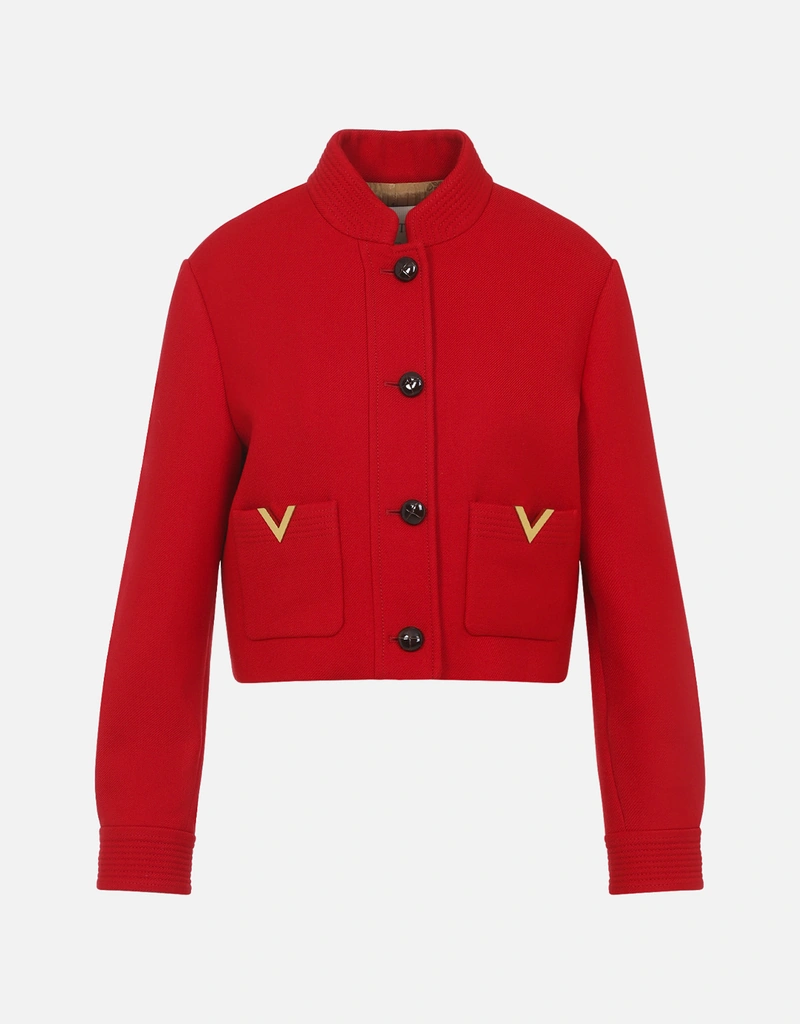 Valentino Garavani バージンウールシルクカバンジャケット (すべての
