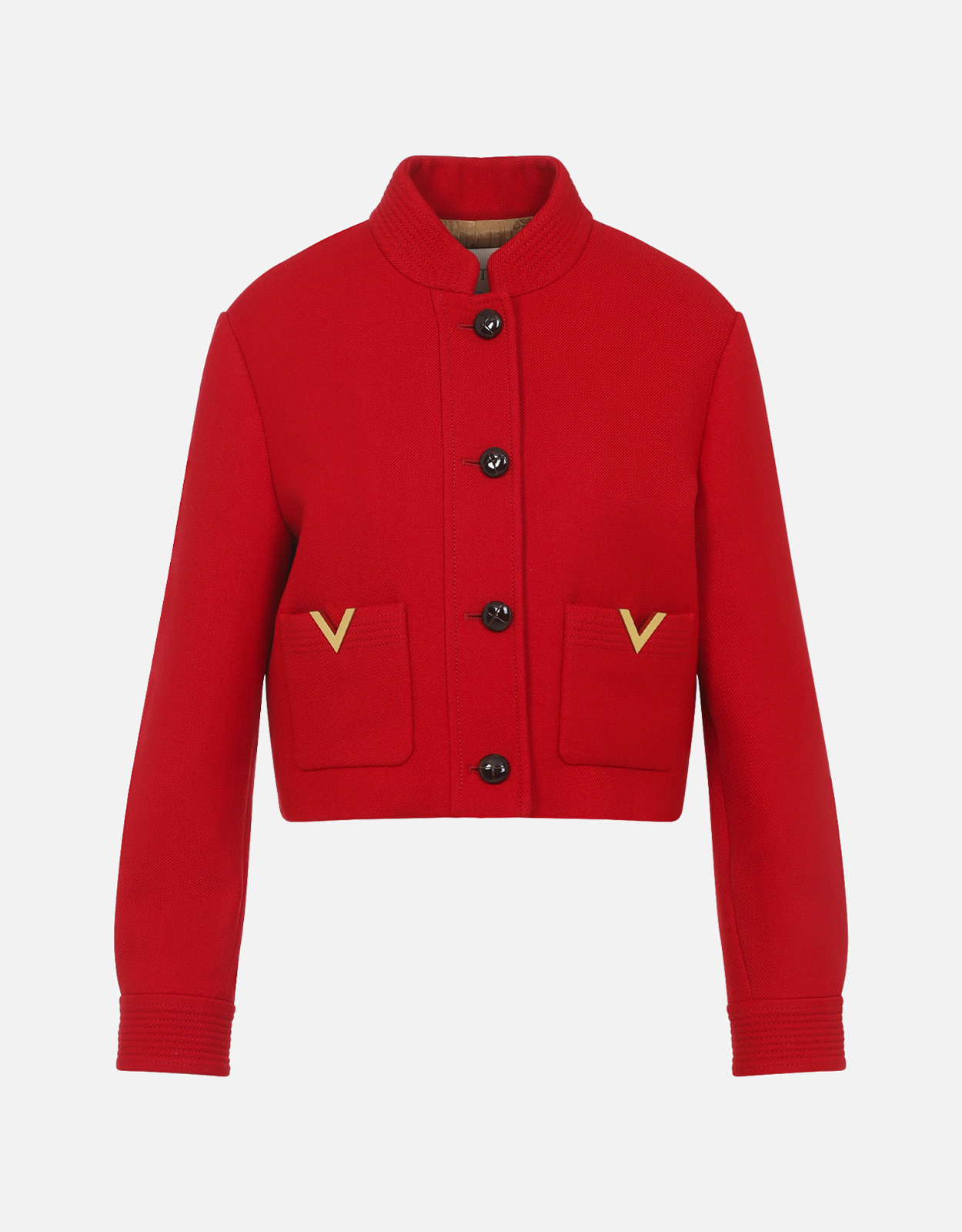 【定価50万超】 VALENTINO ウールジャケット　真紅　極上イタリア製 Valentino Garavani バージンウールシルクカバンジャケット (すべての