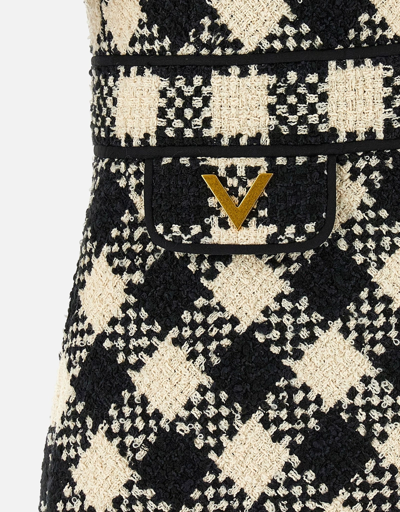 Valentino Garavani ダミアツイードミニドレス (すべての新品) IFCHIC.COM