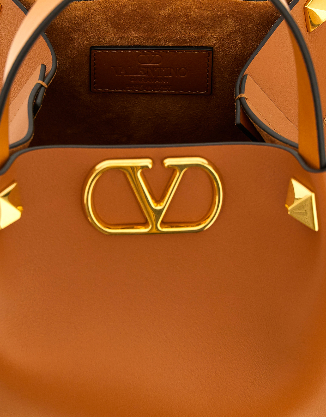 Valentino Garavani スモールカーフスキンレザーショッピングバッグ Valentino Garavani スモールカーフスキンレザーショッピングバッグ