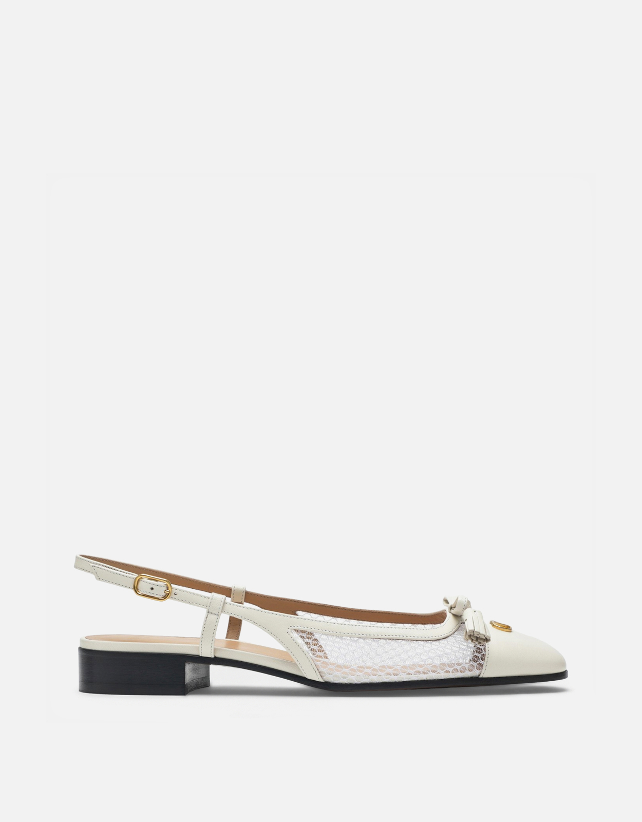 Valentino Garavani Slingback Ballerina Leather Flats - IT 36　ヴァレンティノ ガラヴァーニ スリングバック バレリーナ レザー フラット - IT 36 Valentino