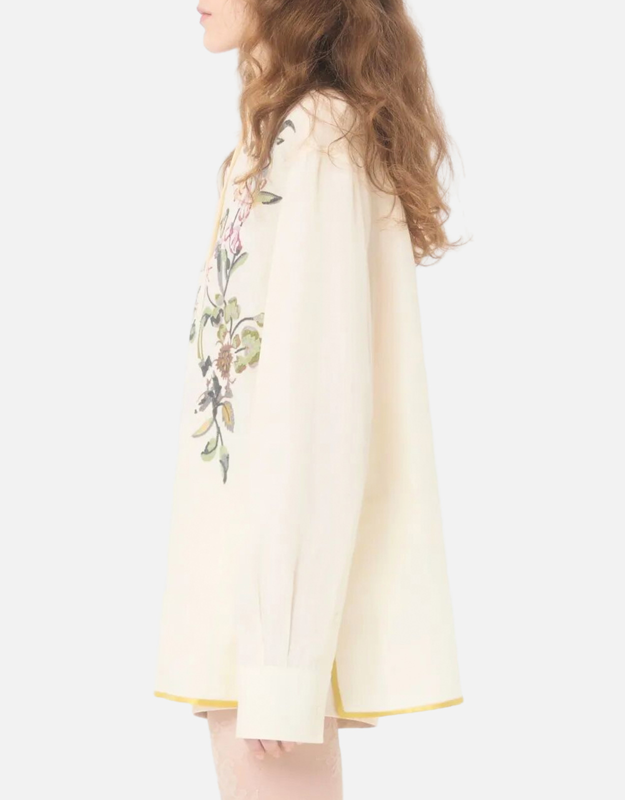 Valentino Garavani Floral Thread Embroidery Linen Shirt (All New