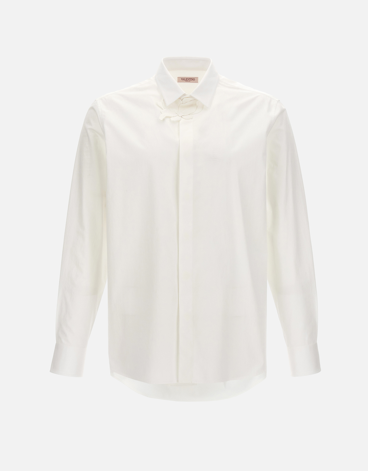 Valentino Garavani Men's Cotton Flower Patch Shirt - 37　ヴァレンティノ ガラヴァーニ メンズ コットン フラワー パッチ シャツ - 37 Valentino