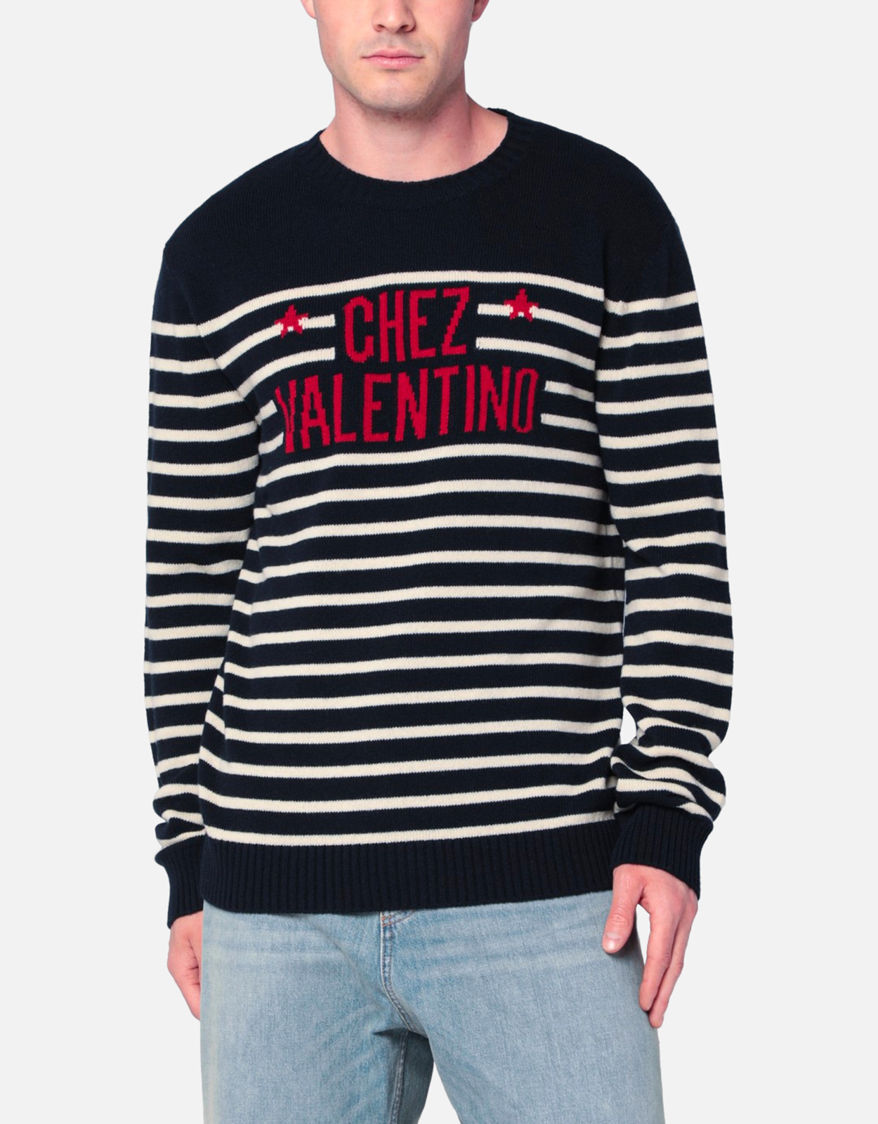 Valentino Garavani メンズChez Valentinoウールジャカードセーター