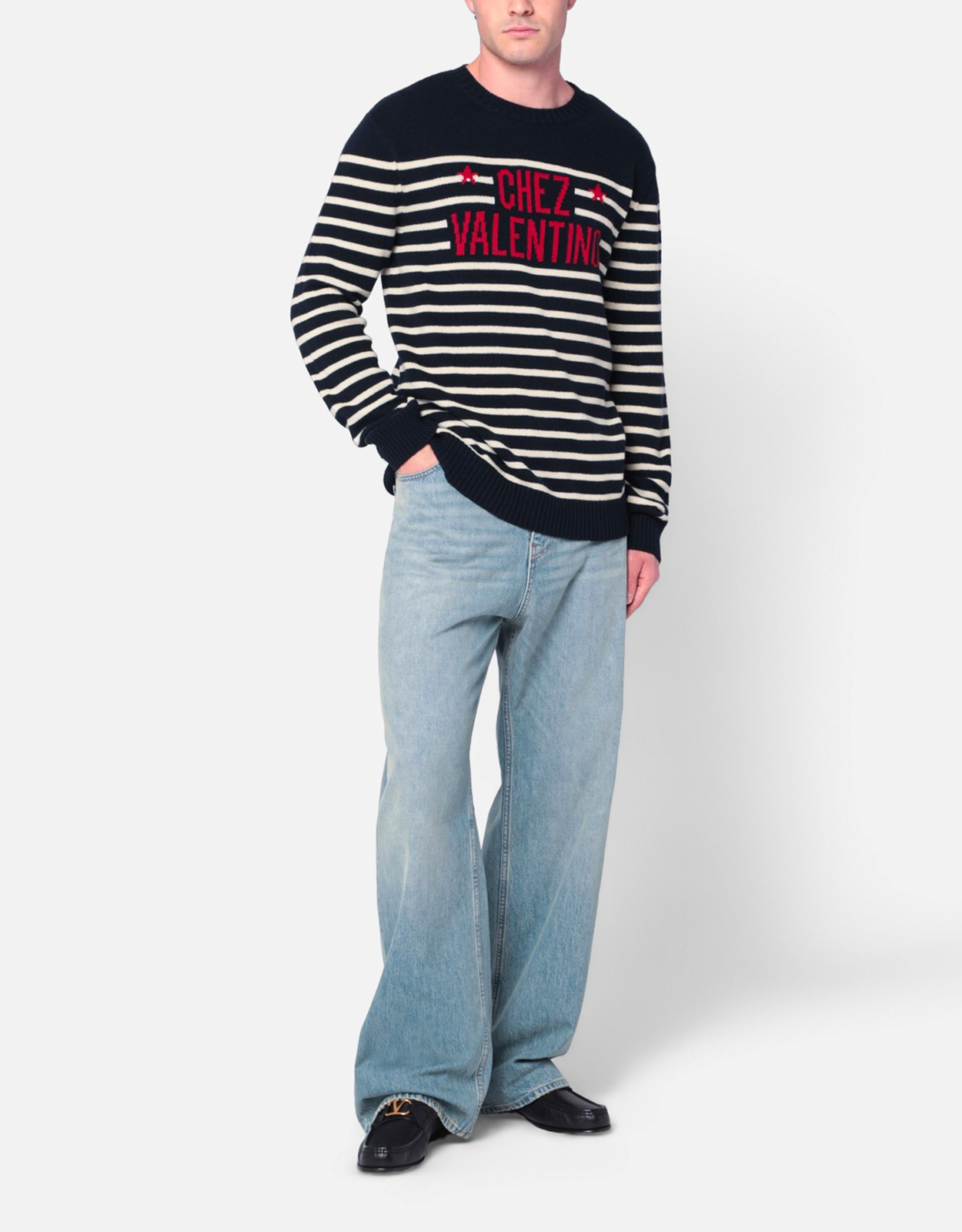 Valentino Garavani メンズChez Valentinoウールジャカードセーター