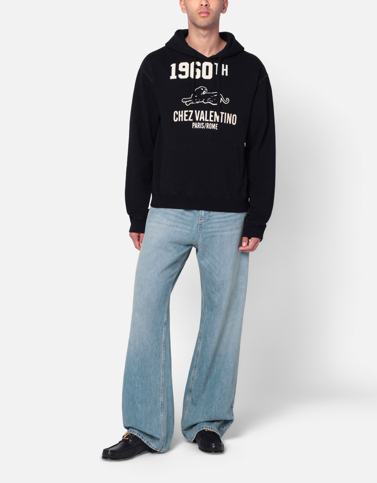 Valentino Garavani メンズ コットン ブラック セーター (シャツ Valentino Garavani メンズ コットン ブラック セーター (シャツ