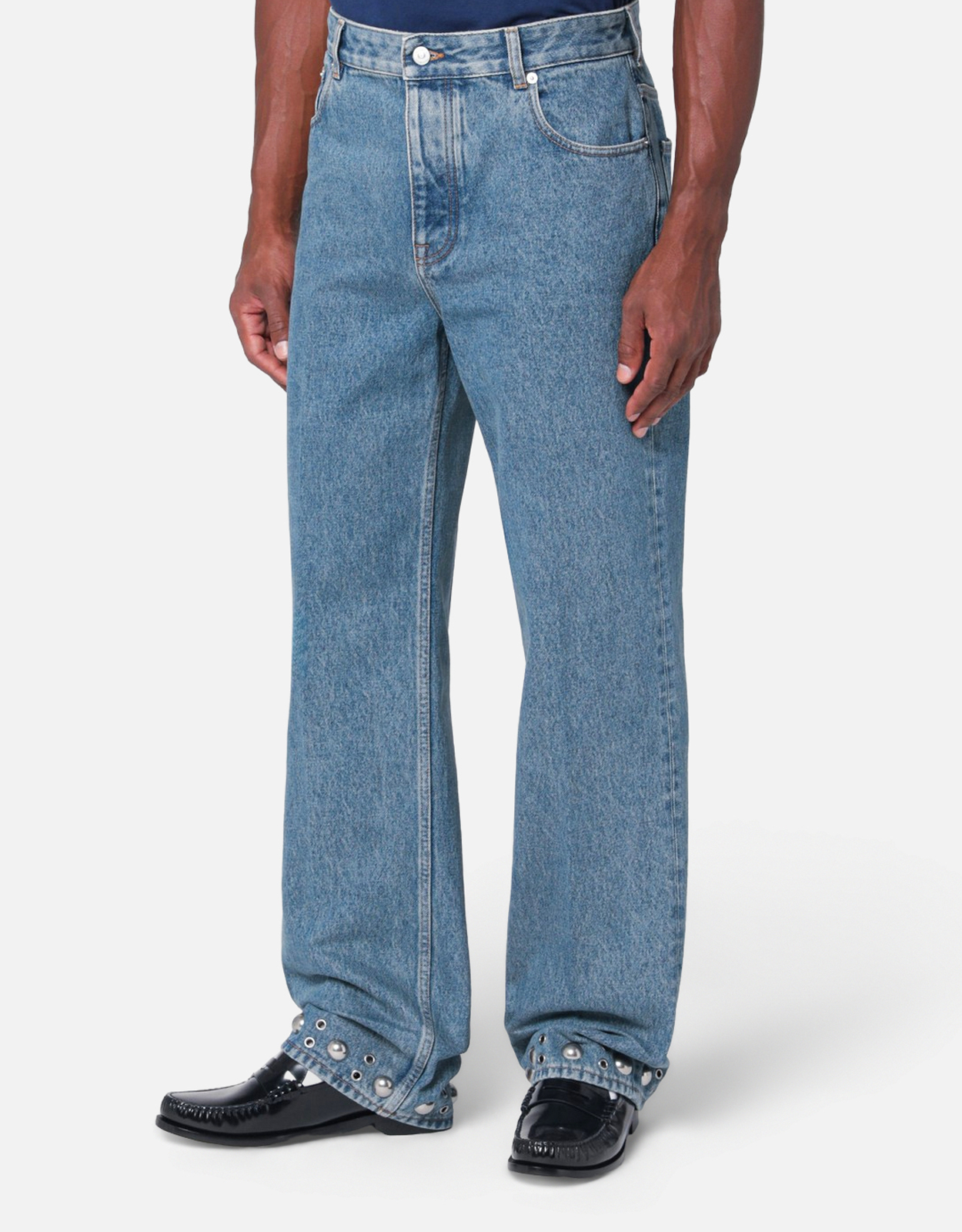 VALENTINO デニムパンツ Valentino Garavani メンズデニムパンツキャボション付き (すべての