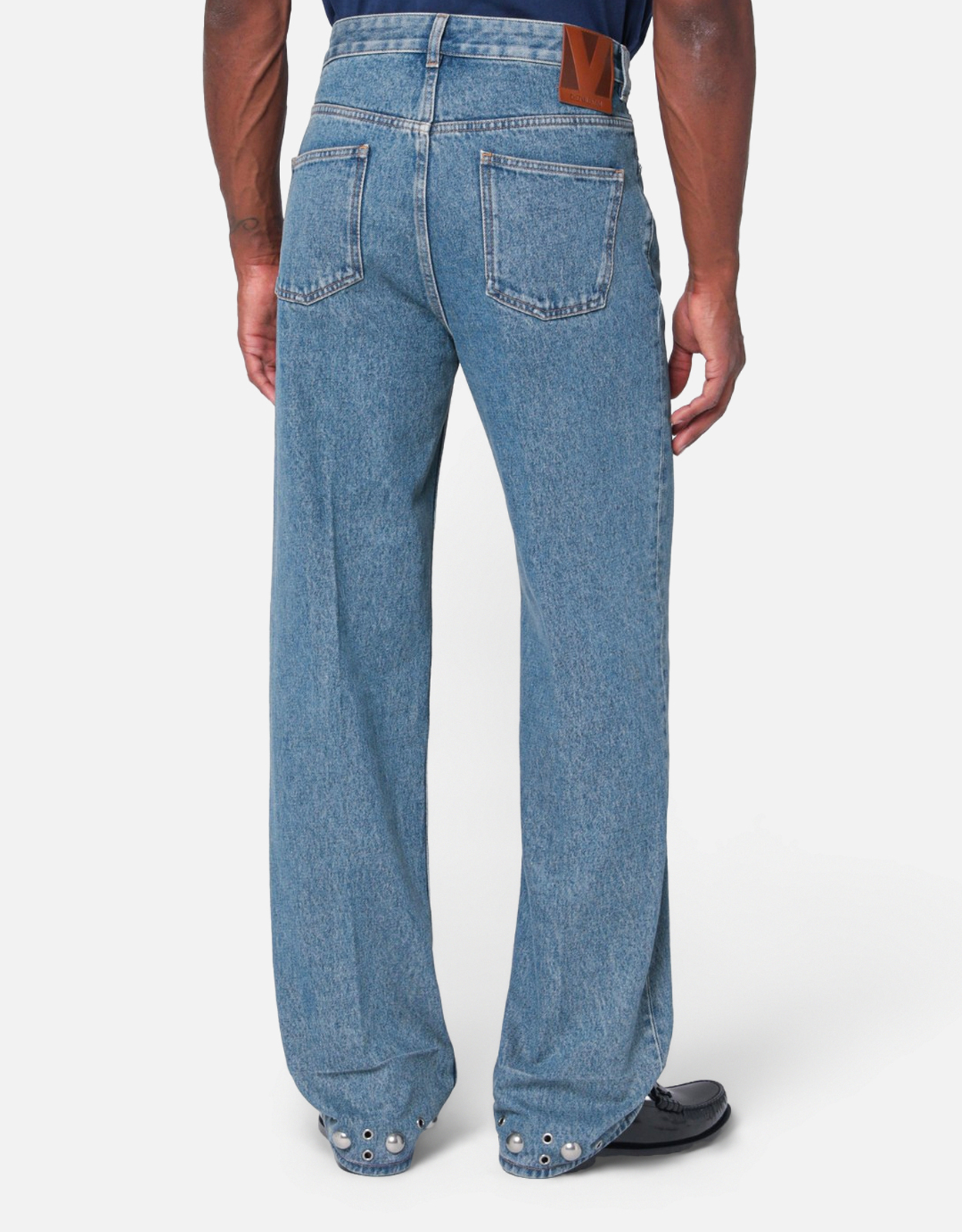 VALENTINO デニムパンツ メンズ Valentino Garavani メンズデニムパンツキャボション付き (すべての