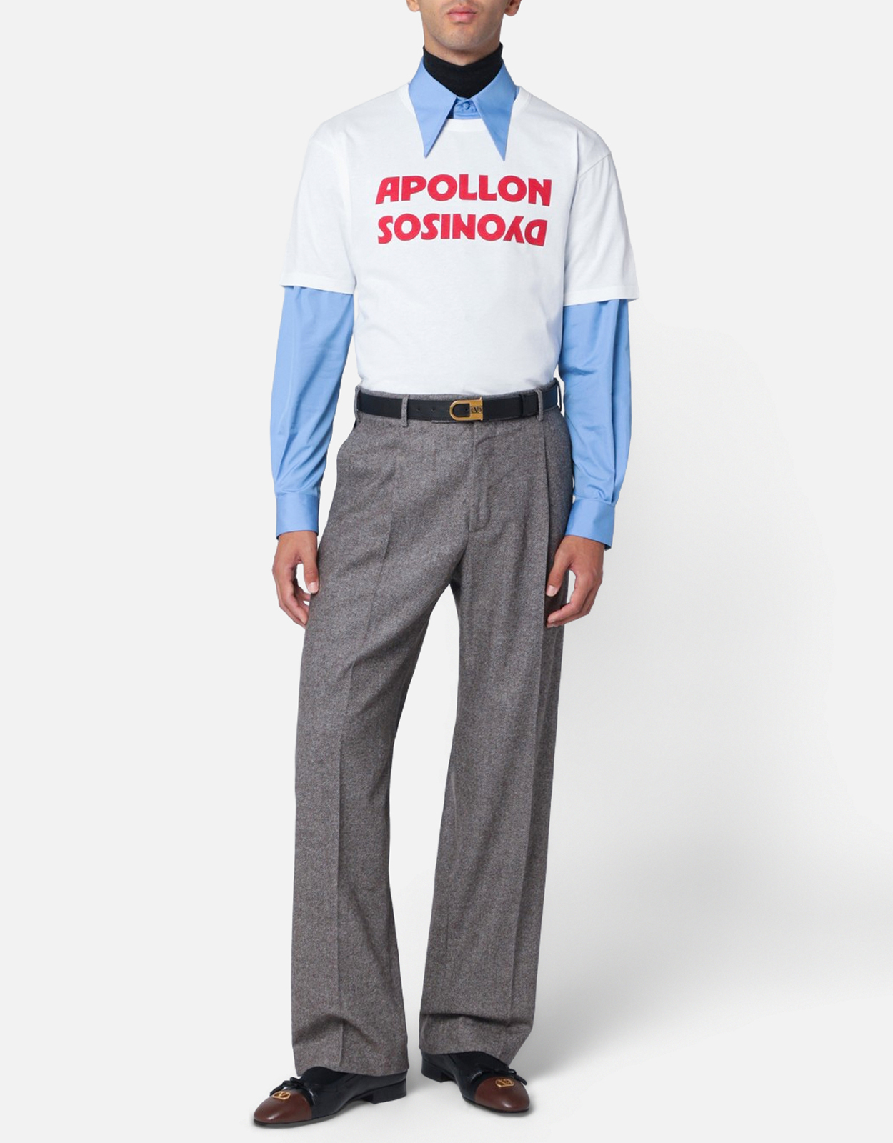 Valentino Garavani メンズホワイトコットンプリントTシャツ (シャツ