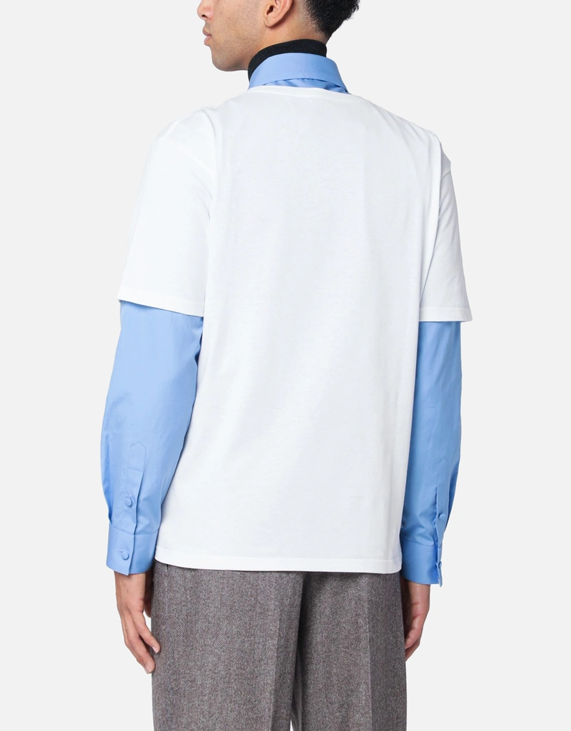 Valentino Garavani メンズホワイトコットンプリントTシャツ (シャツ
