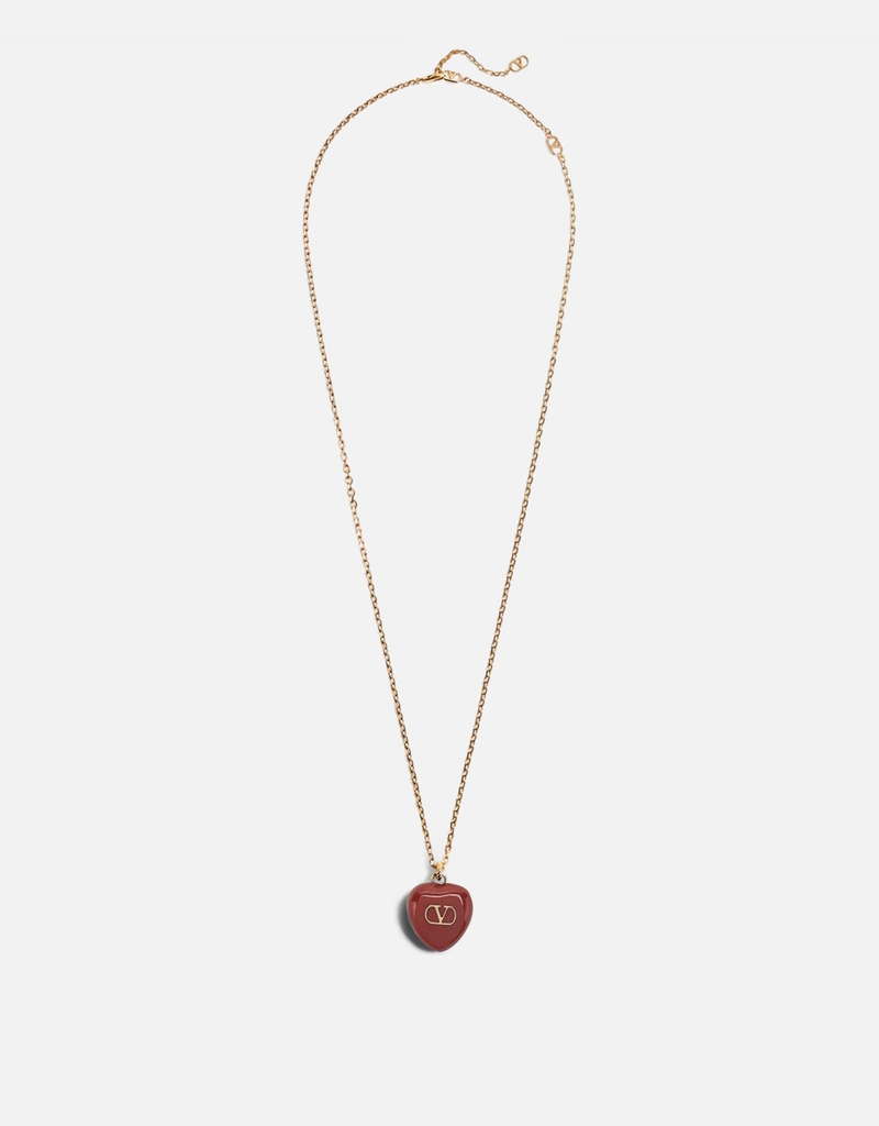 VALENTINO ハート型ネックレス レッド Valentino Garavani レッドレザーネックレス (すべての新品) IFCHIC.COM