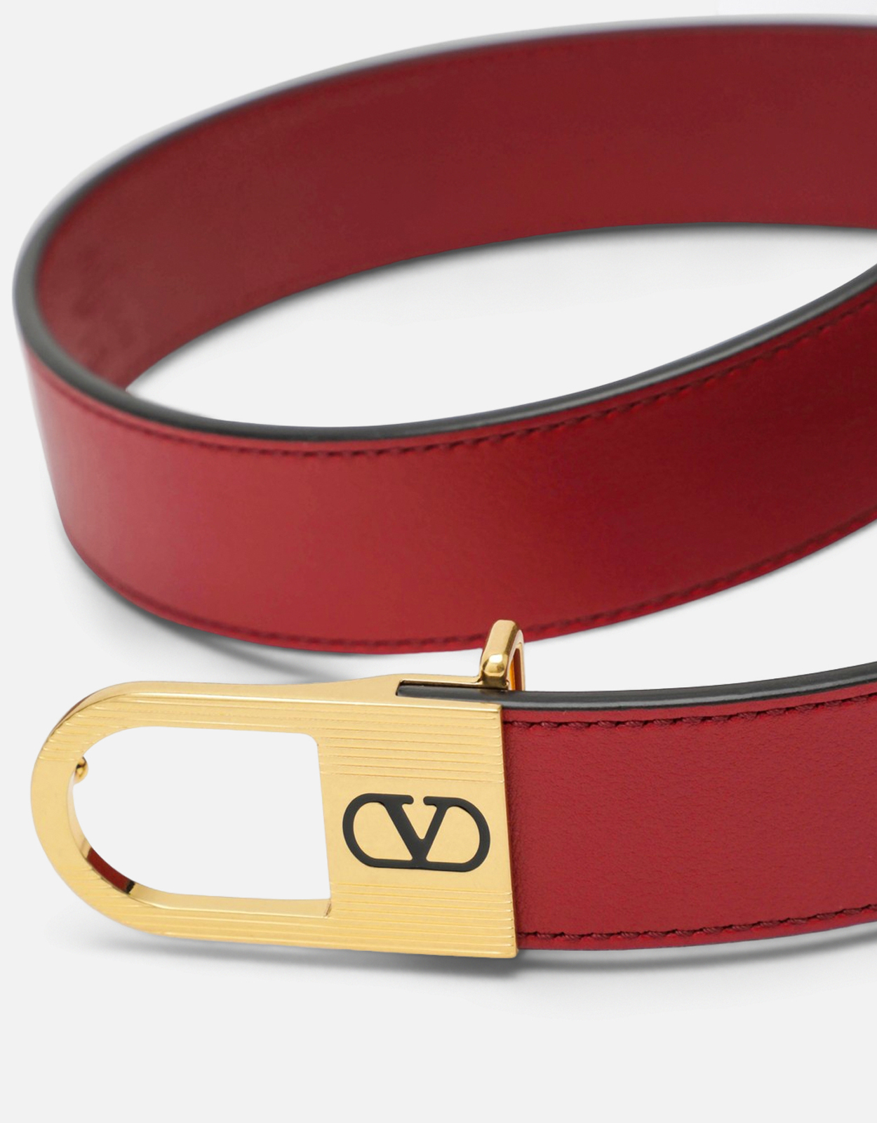 Valentino Garavani レッドレザーベルト (ベルト) IFCHIC.COM