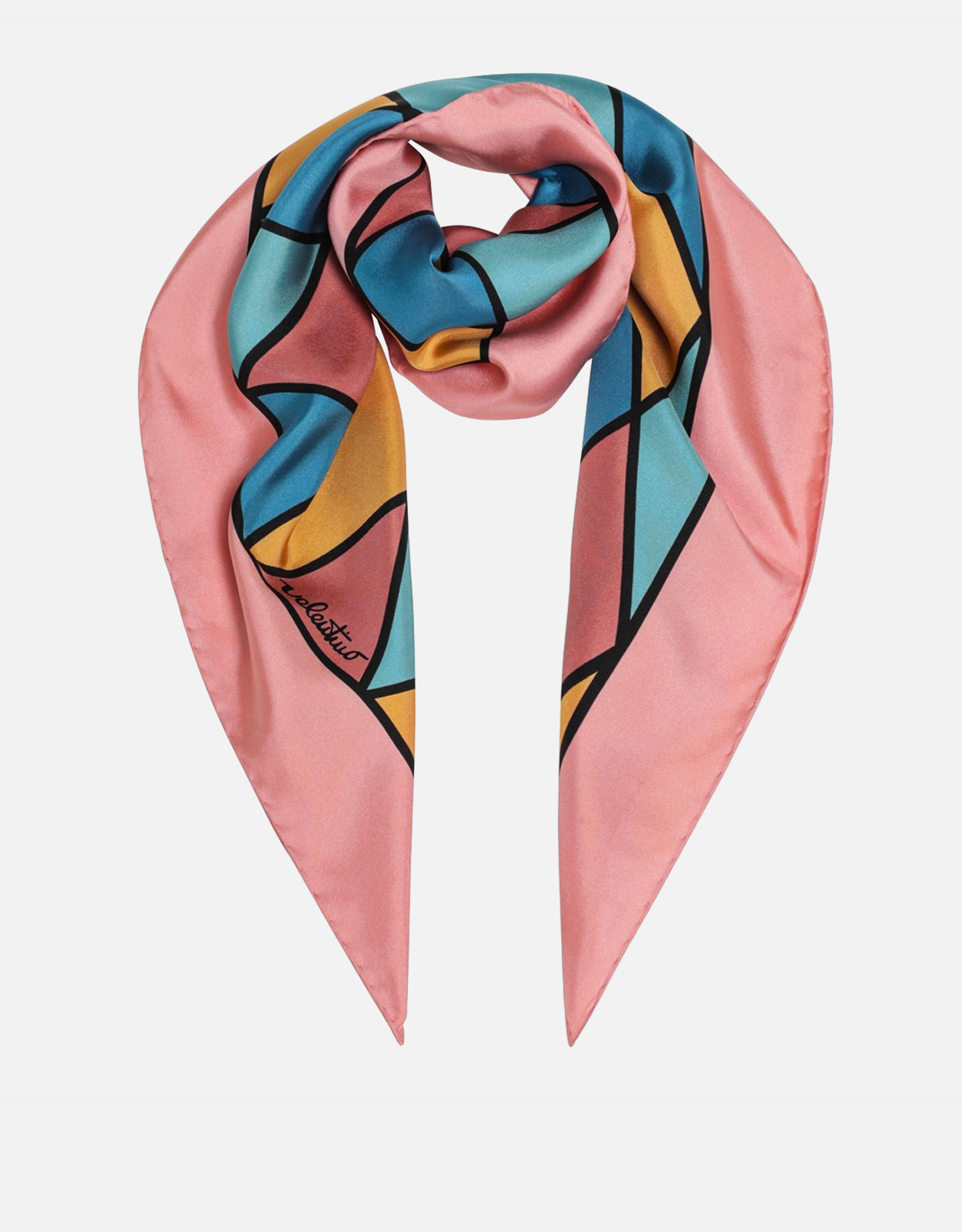 Valentino Garavani カラフルダイヤモンド柄シルクスカーフ (スカーフ