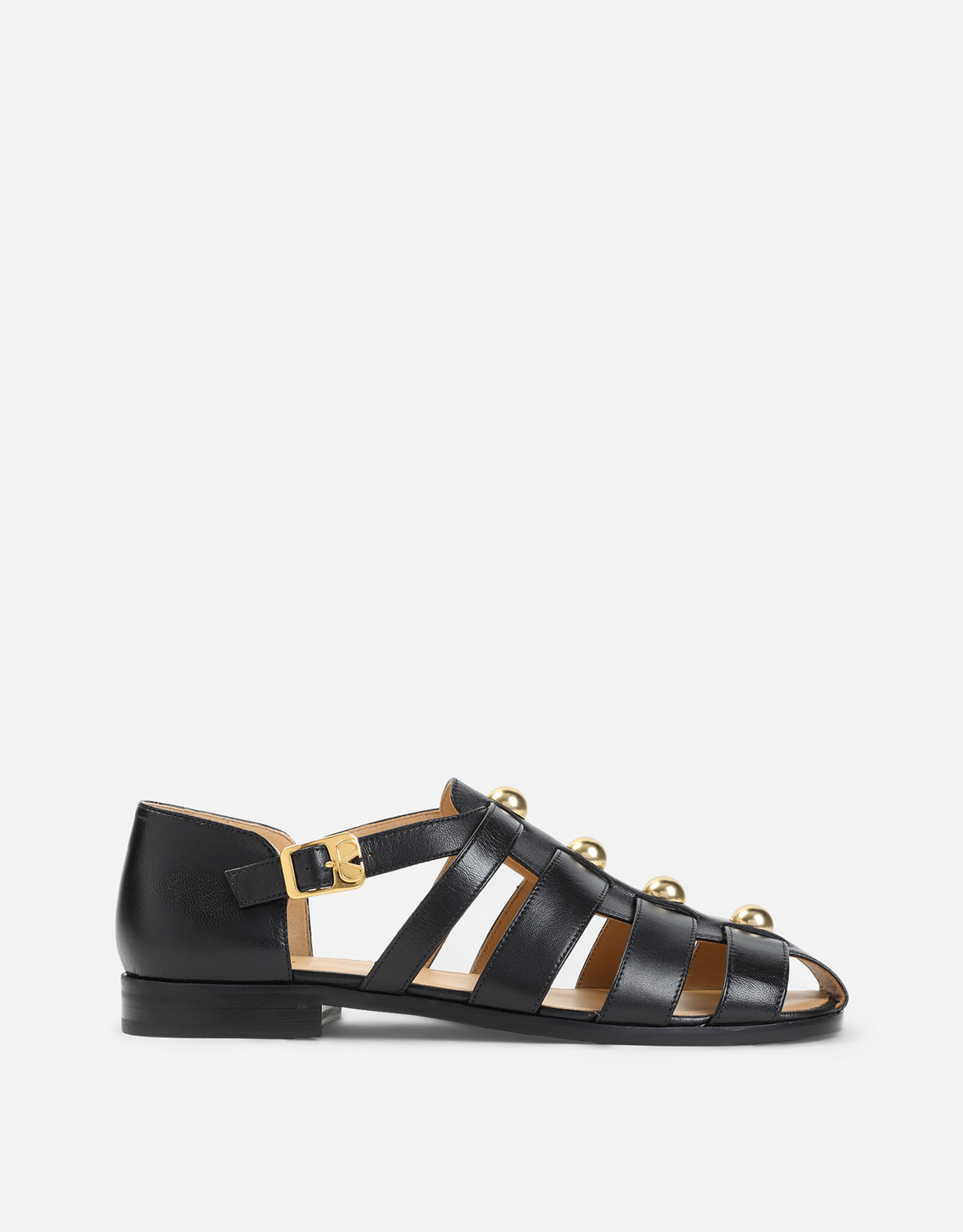 Valentino Garavani Men's Stud Embellished Fisherman Calfskin Sandals - IT 39 Valentino