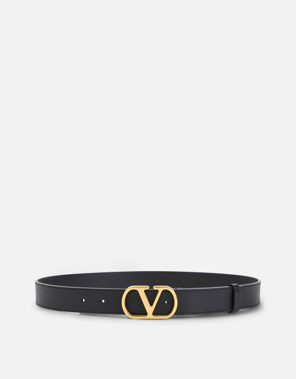 VALENTINO Valentino Garavani VLogo 30 Leather Belt - Size (CM) 90　ヴァレンティノ ガラヴァーニ Vロゴ 30 レザー ベルト - サイズ (CM) 90