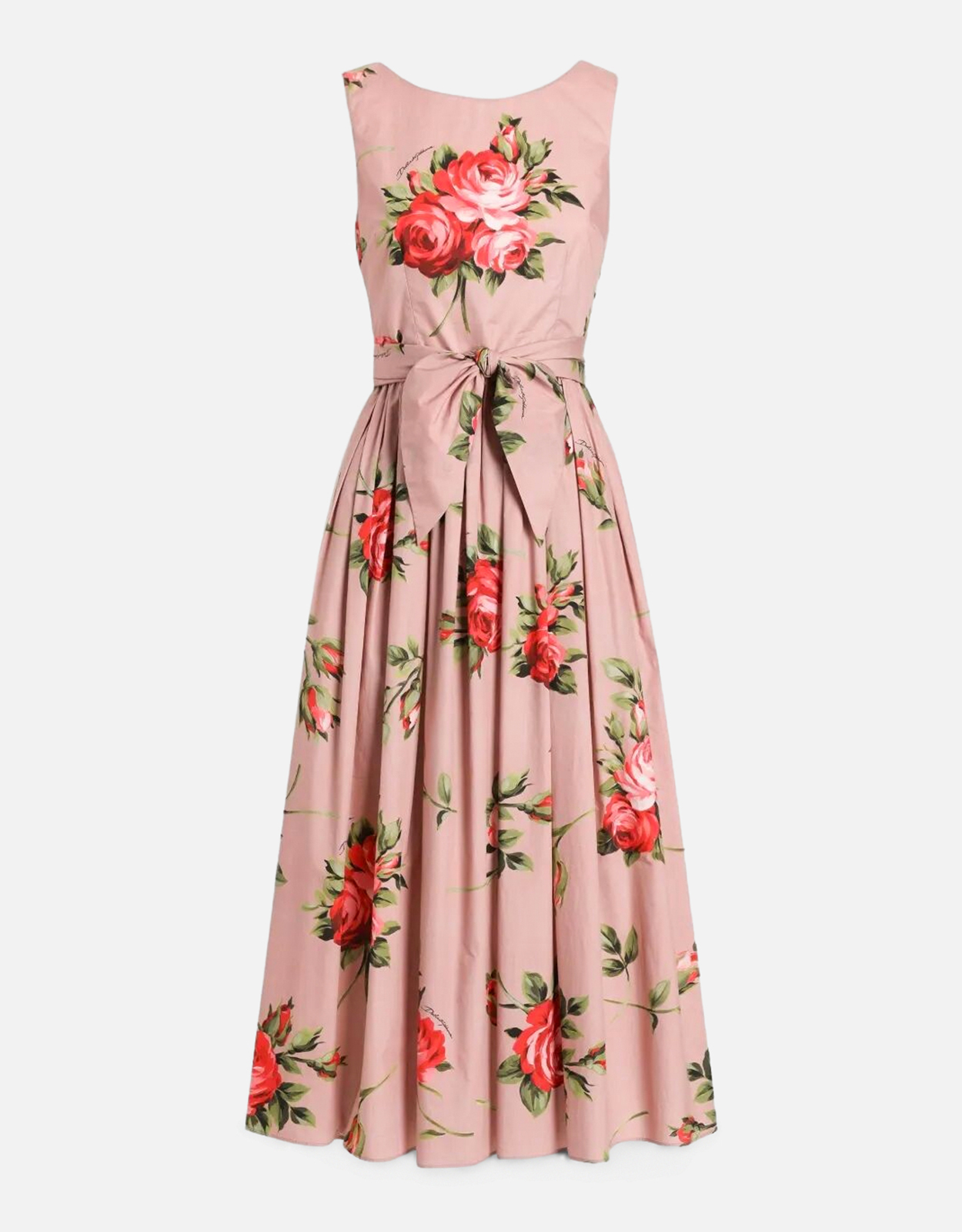 Dolce & Gabbana ローズブーケプリントコットンワンピース (すべての