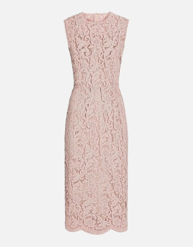 Dolce & Gabbana Cordonetto Lace Dress - Woman Dresses Pink 48 Dolce & Gabbana Cordonetto Lace Dress - Woman Dresses Pink 48