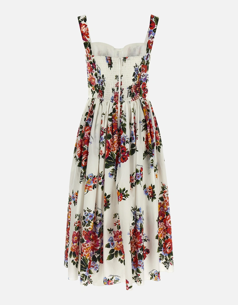 Dolce & Gabbana Flower Bouquet-Print Cotton Midi Dress (All New In) IFCHIC.COM Dolce & Gabbana Flower Bouquet-Print Cotton Midi Dress (All New In) IFCHIC.COM
