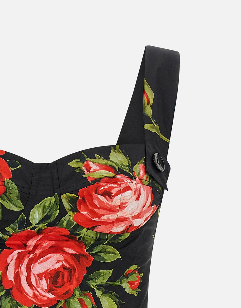 Dolce & Gabbana ローズブーケプリントコットントップ (すべての新品