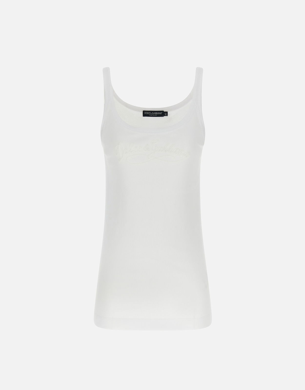 Dolce & Gabbana Logo Embroidery Cotton Tank Top (All New In