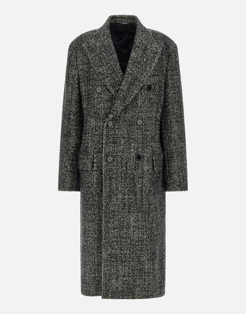 Dolce & Gabbana メンズブークレウールカシミヤダブルブレストロング