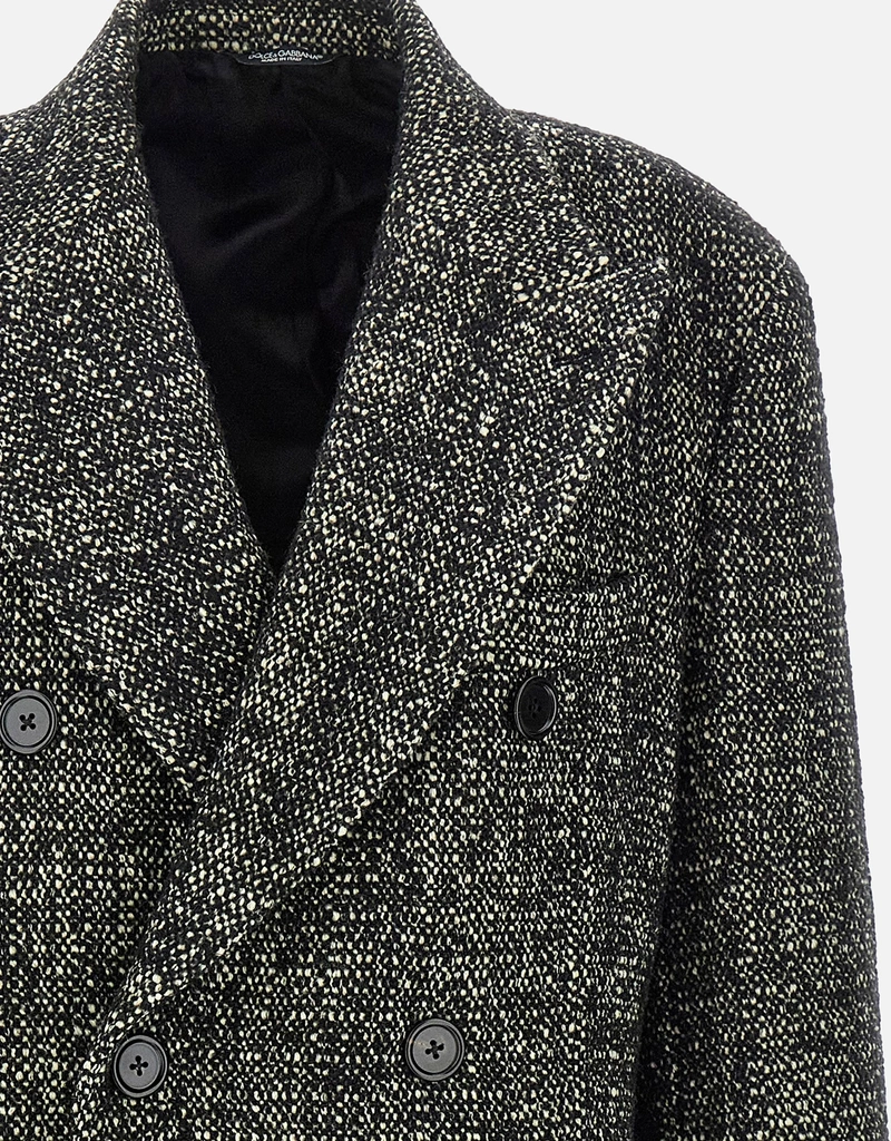 Dolce & Gabbana メンズブークレウールカシミヤダブルブレストロング