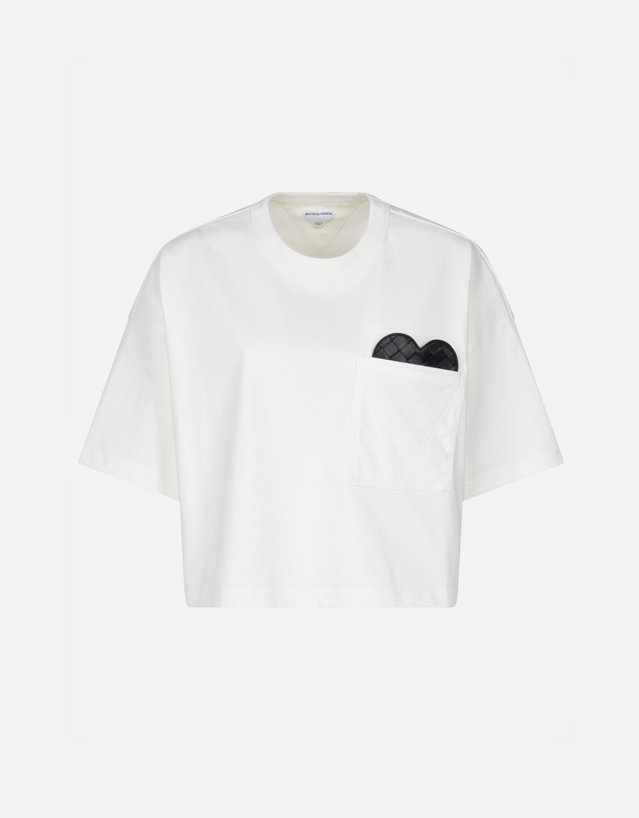 Bottega Veneta ソフトコットンジャージー クロップドハートTシャツ