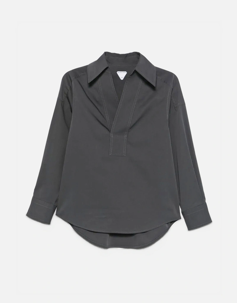 BOTTEGA VENETA リラックスフィットコットンシャツ Bottega Veneta コットンVネックシャツ (すべての新品) IFCHIC.COM