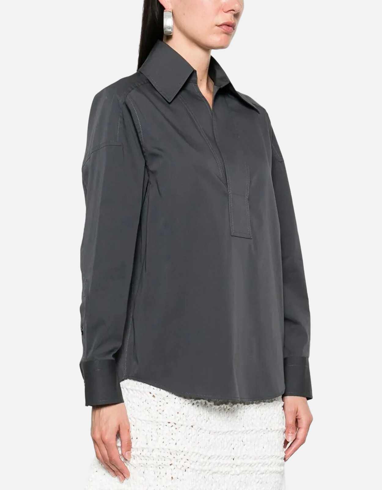 Bottega Veneta コットンVネックシャツ (すべての新品) IFCHIC.COM