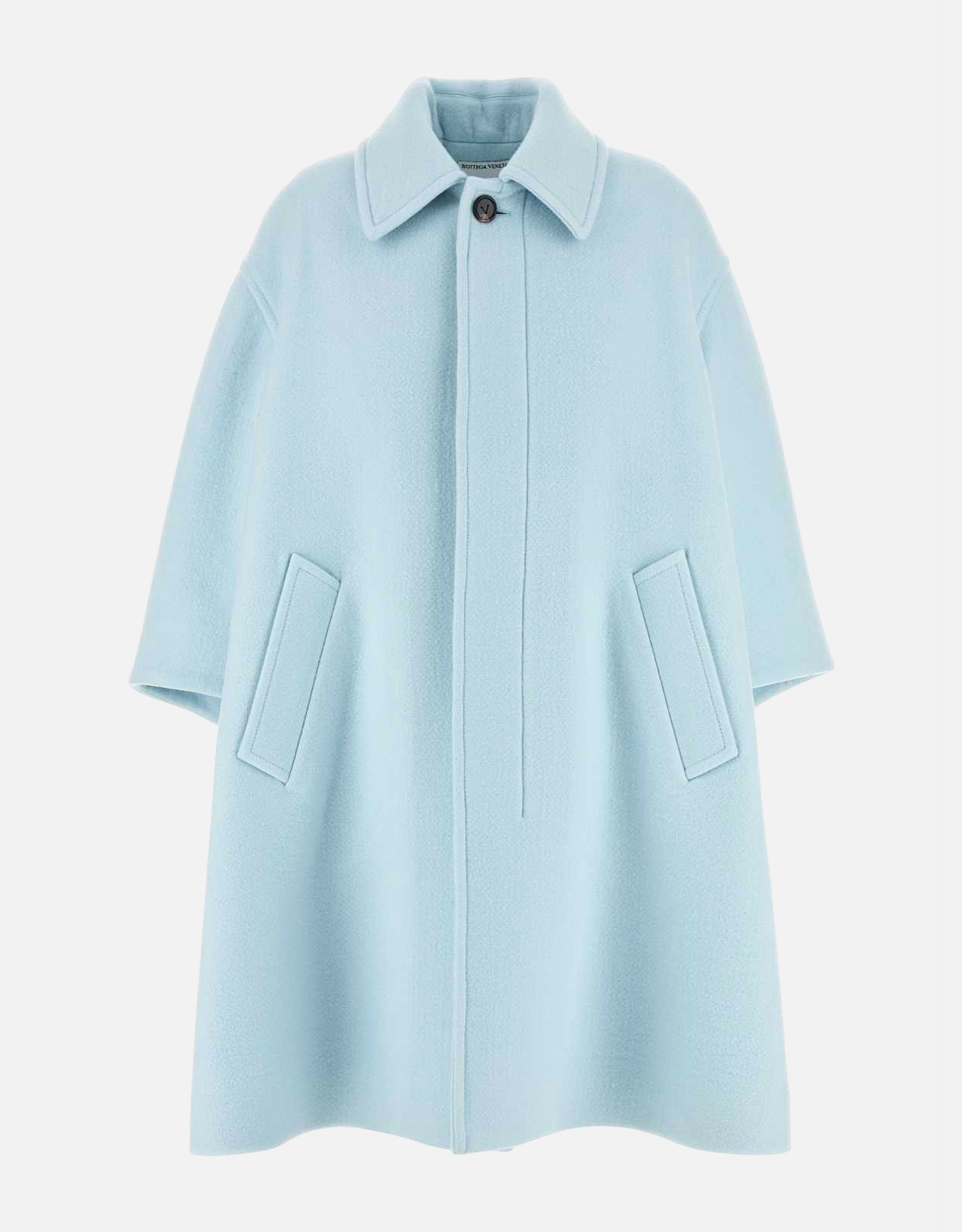 BOTTEGA VENETA Bottega Veneta Cashmere Boiled Textured Single-Breasted A-Line Coat - IT 38　ボッテガ ヴェネタ カシミア ボイル テクスチャード シングルブレスト A ライン コー