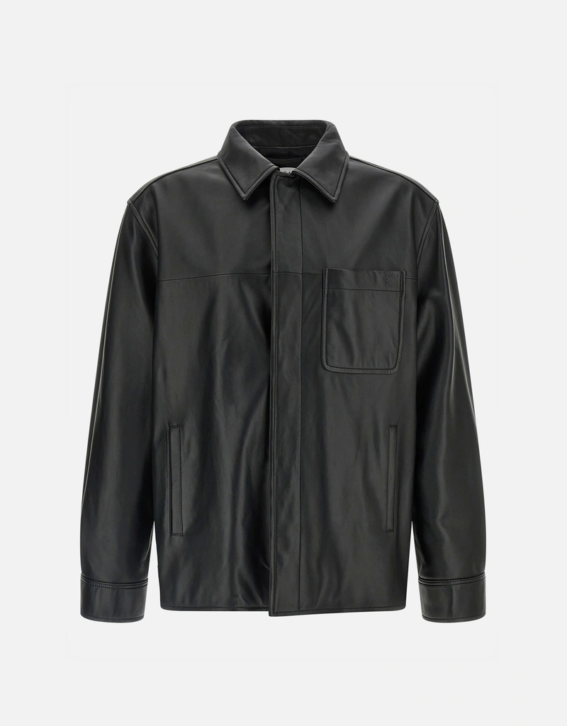 ロエベ　レザーオーバーシャツ Loewe メンズナッパレザーオーバーシャツ (すべての新品) IFCHIC.COM
