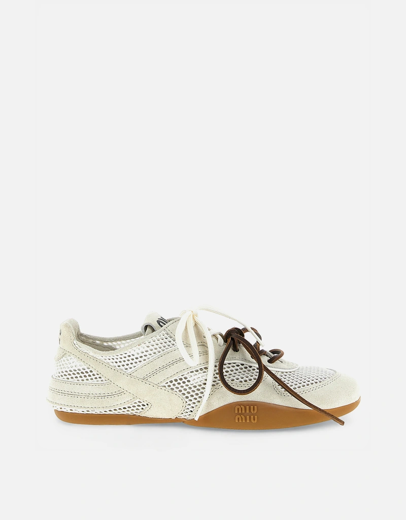 Miu Miu Gymnasium メッシュとスエード スニーカー () IFCHIC.COM