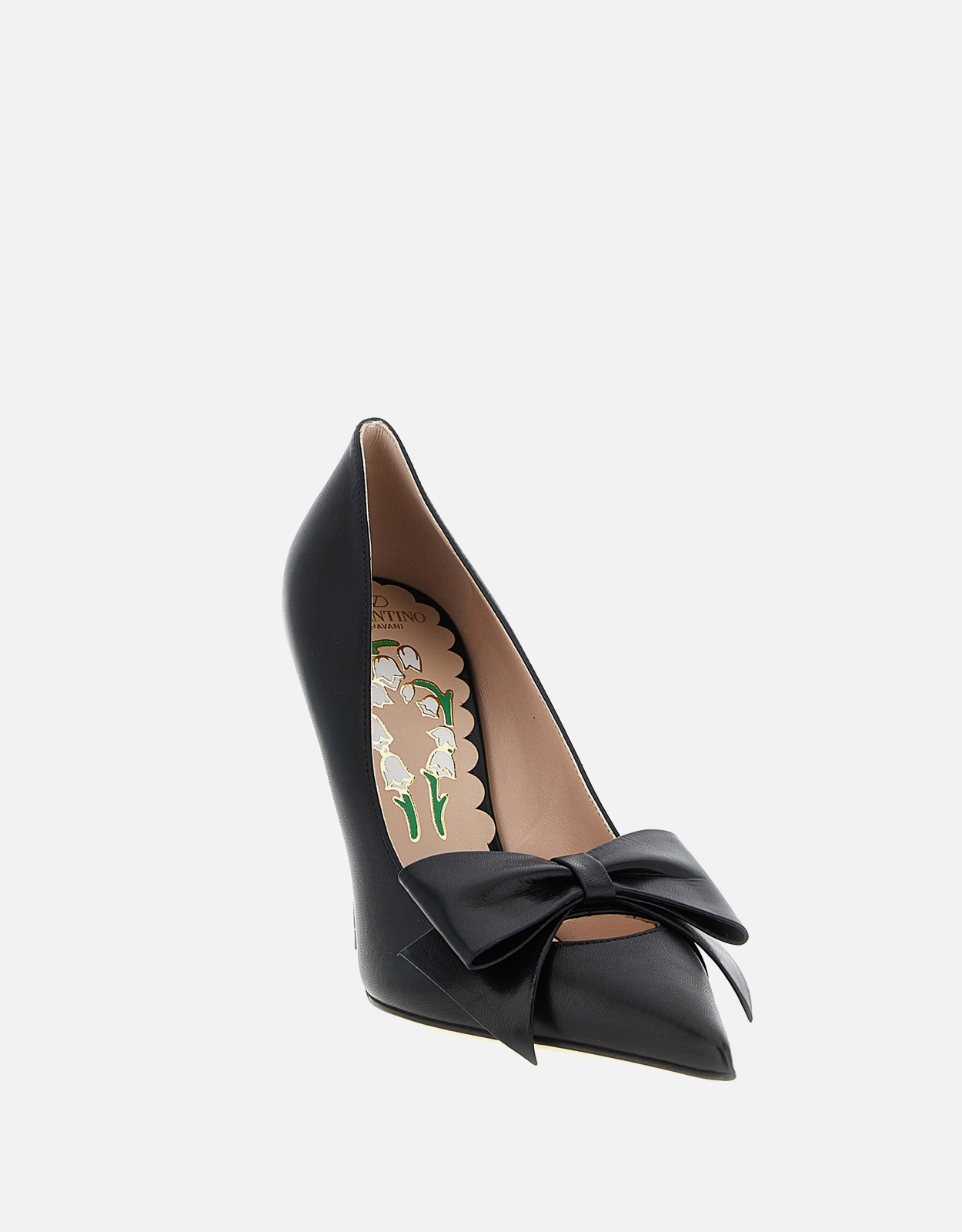 Valentino Garavani Bowow キッズキンレザーパンプス () IFCHIC.COM