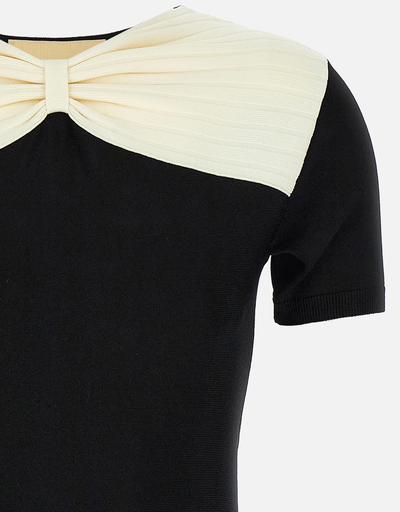 red valentino black dress with bow Red Valentino Black Sleeveless Bow Detail Dress UK M main image 1